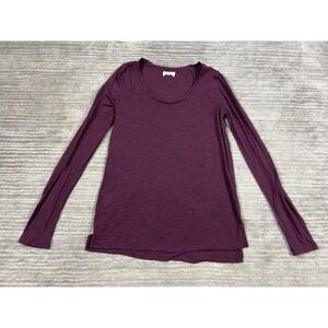 Lou & Grey Top Womens Medium Purple Long Sleeve 100% Modal